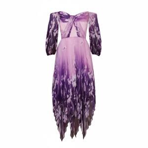 flor et.al Women's Preloved Floral Rosetti Gown in Purple Ombre Size US 2